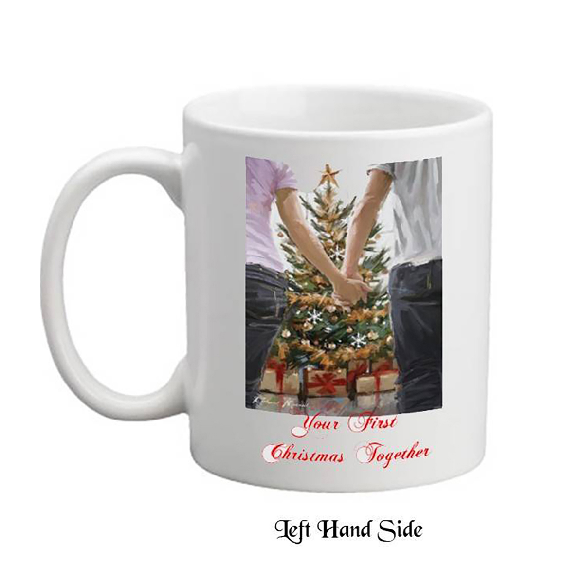 Personalsied Christmas Mug Gift - Your First Christmas - Couple at Xmas Tree