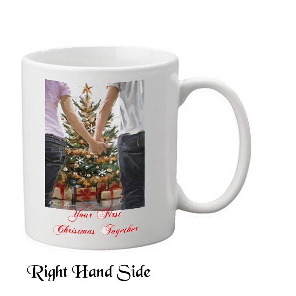 Personalsied Christmas Mug Gift - Your First Christmas - Couple at Xmas Tree
