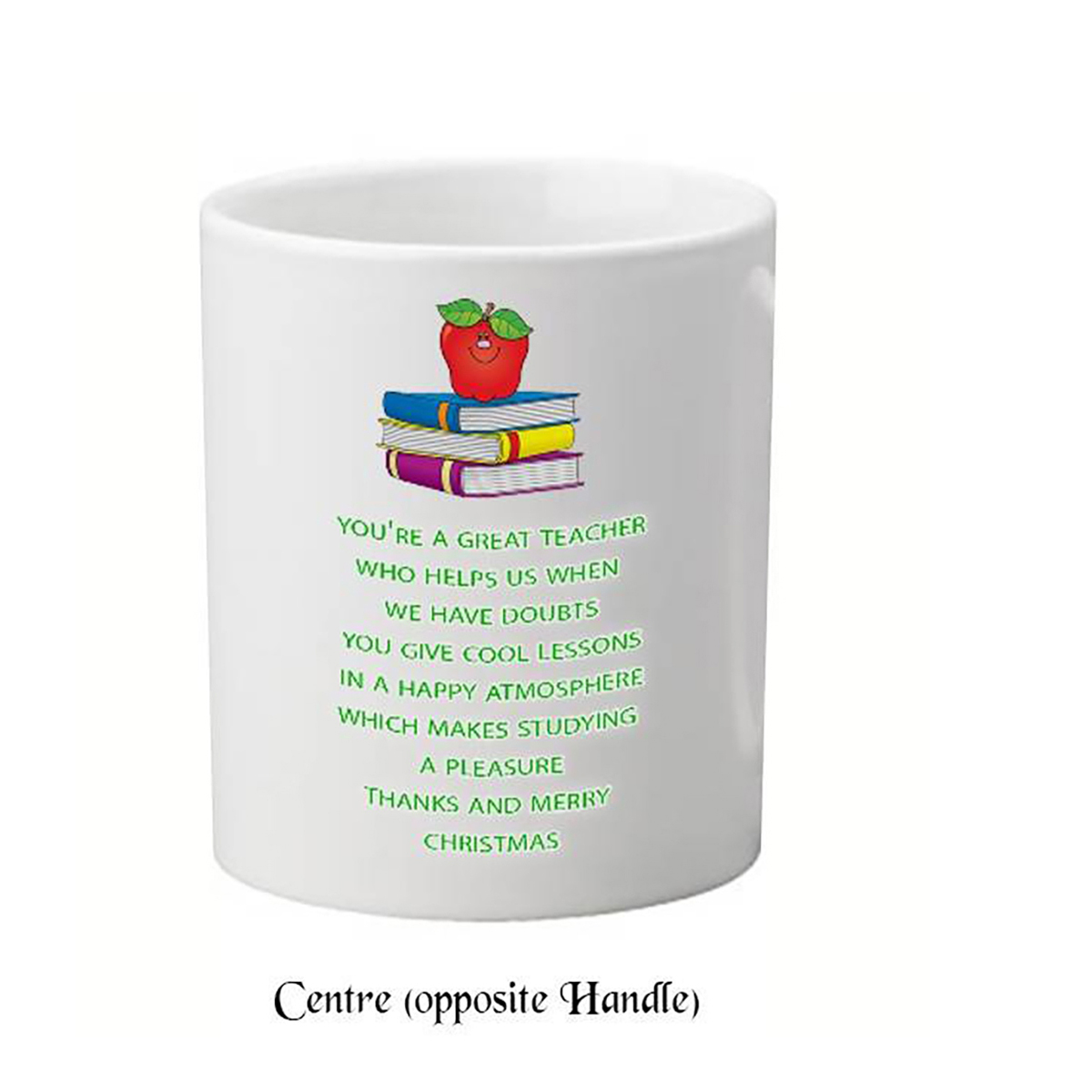 Customised Christmas Teacher Mug Gift - Books