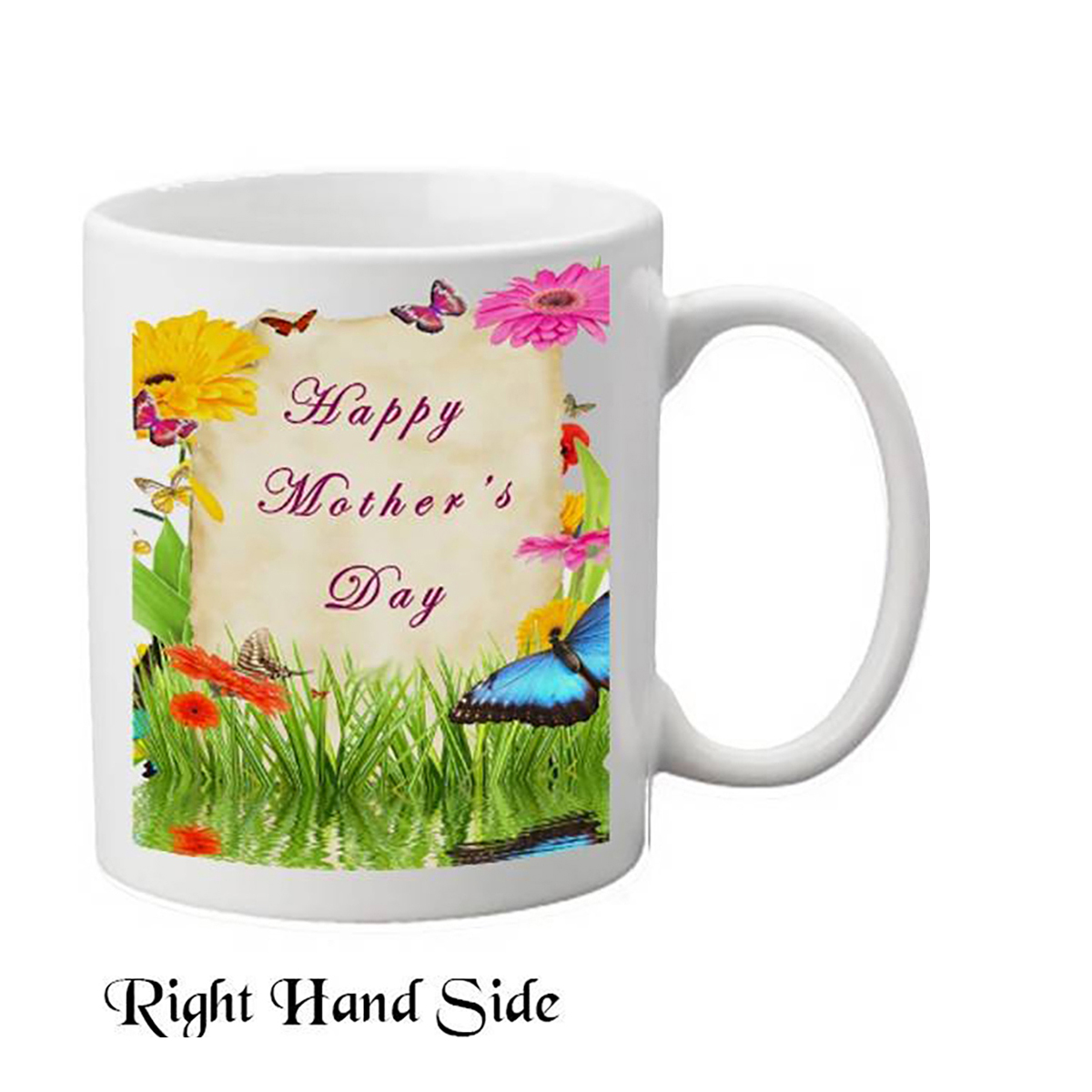 Customised Mothers Day Mug Gift - Butterflies & Flowers