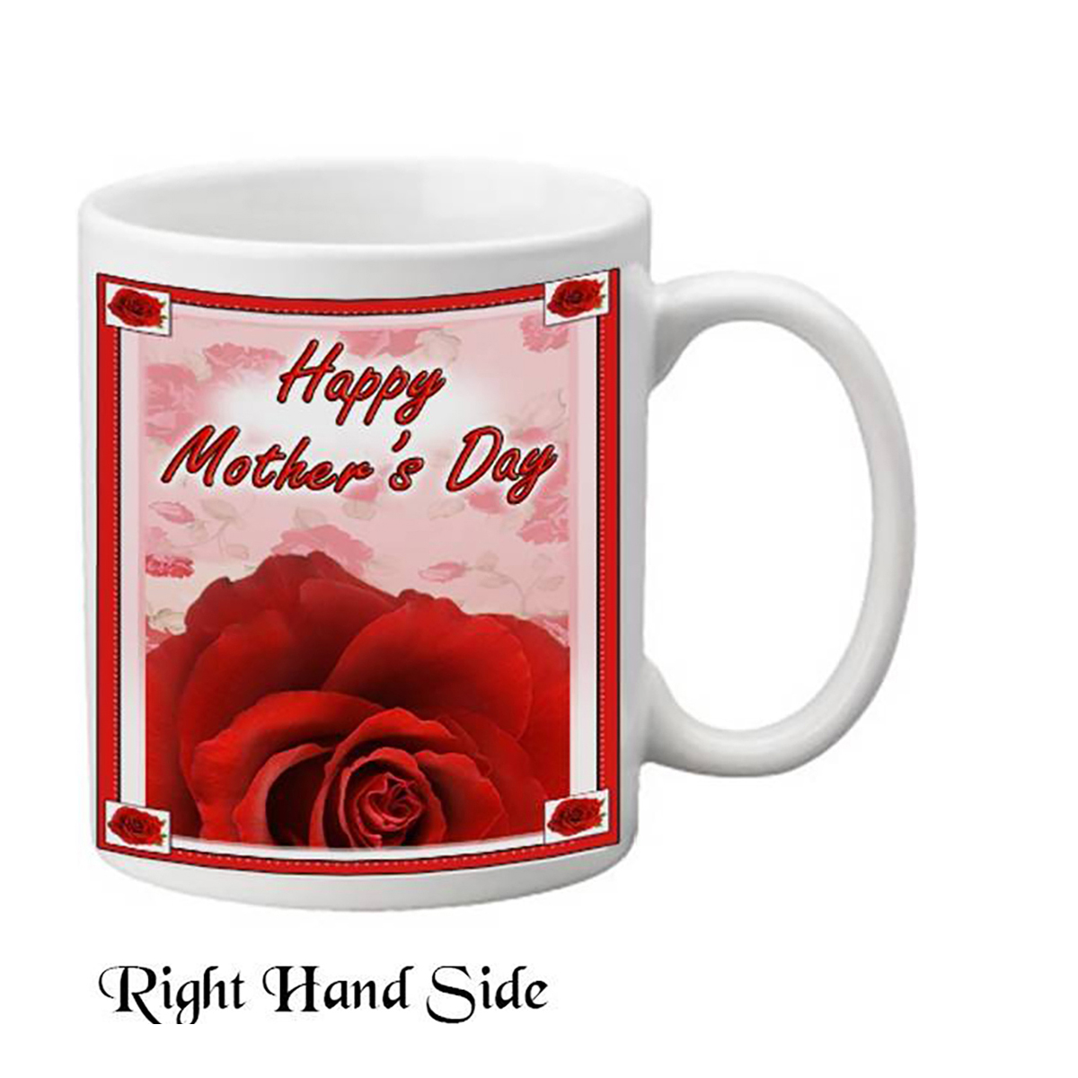 Customised Mothers Day Mug Gift - Red Rose