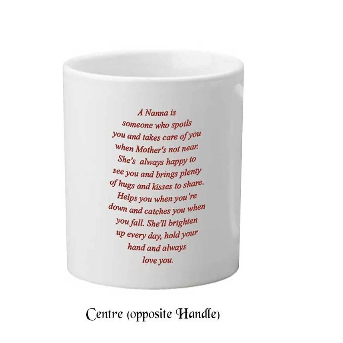 Customised Mothers Day Mug Gift - Nanna Peach Flowers