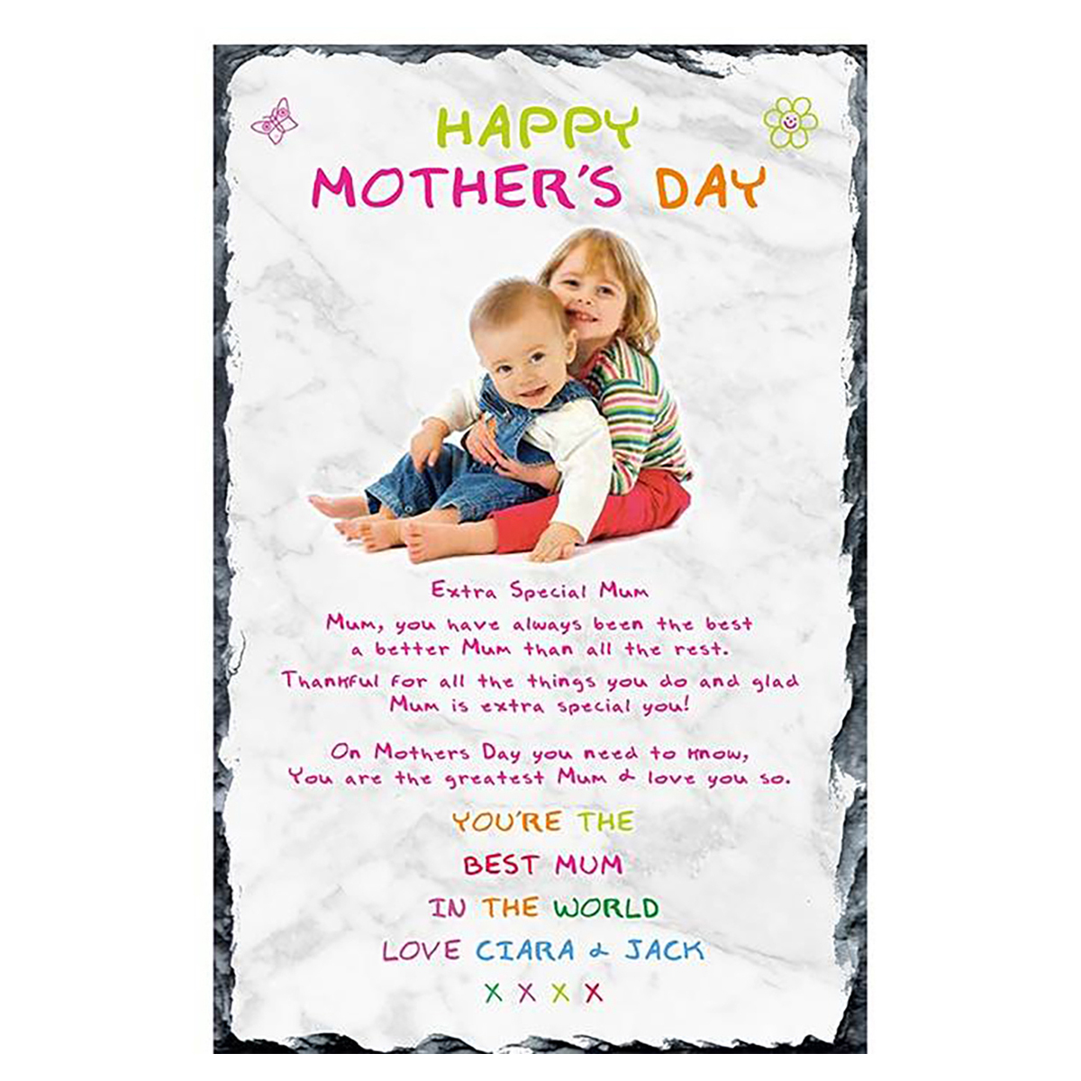 Customised Mothers Day Slate Gift - Fun Photo