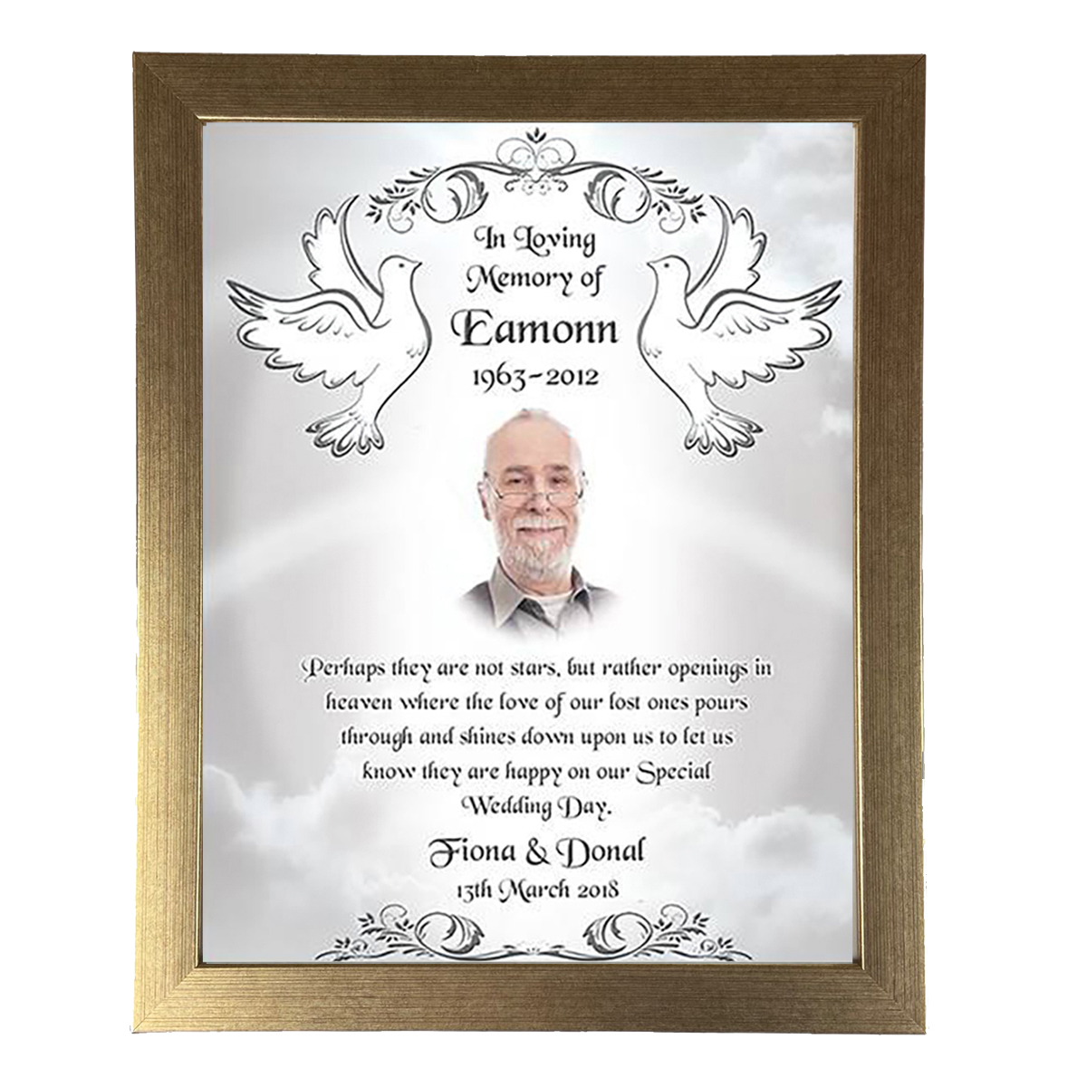 Wedding Remembrance Frame - Wedding Wish Photo Remembrance