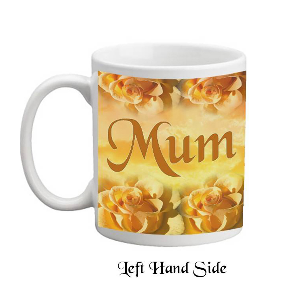 Customised Mothers Day Mug Gift - Peach Roses Mug