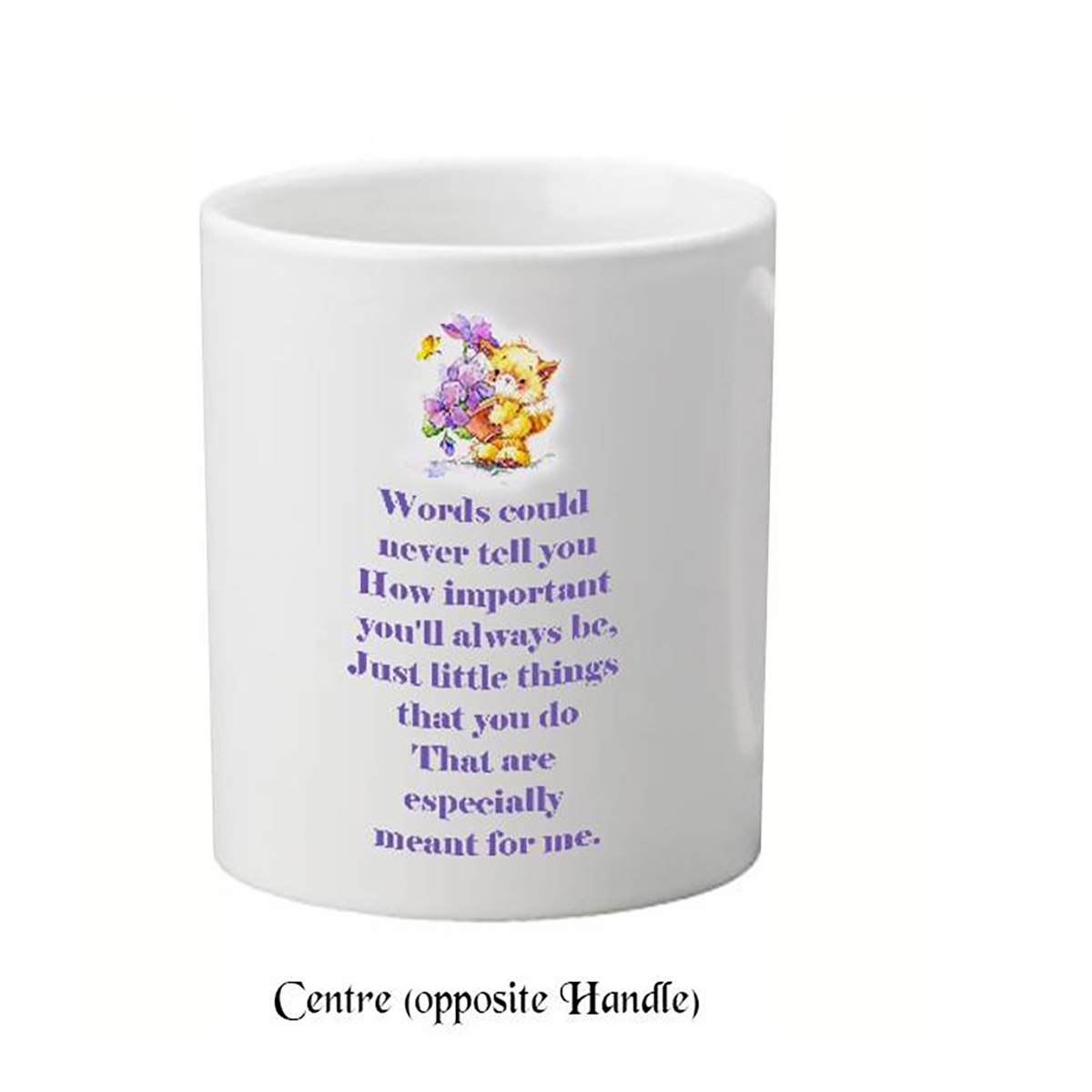 Customised Mug Gift - Kitten & Flowers Sister