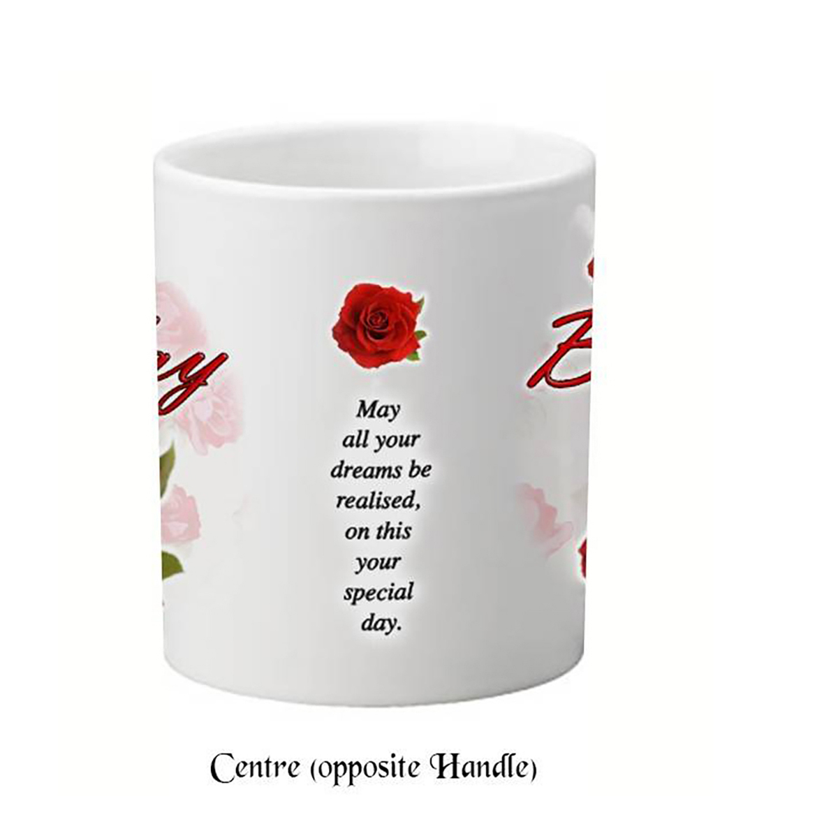 Customised Birthday Mug Gift - Red Rose