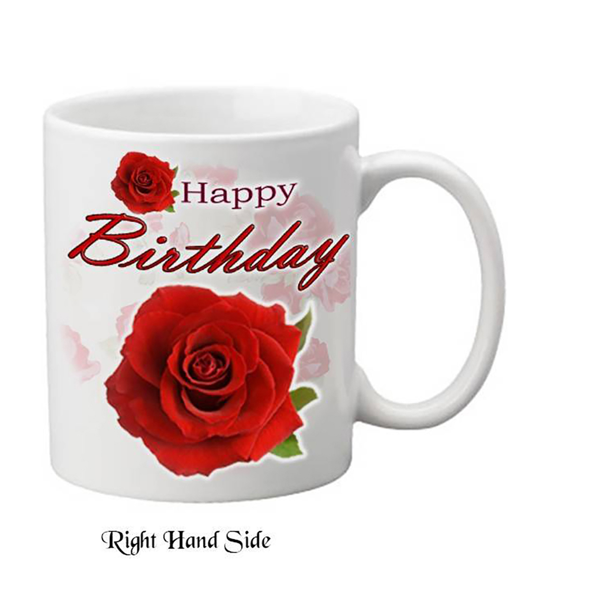 Customised Birthday Mug Gift - Red Rose