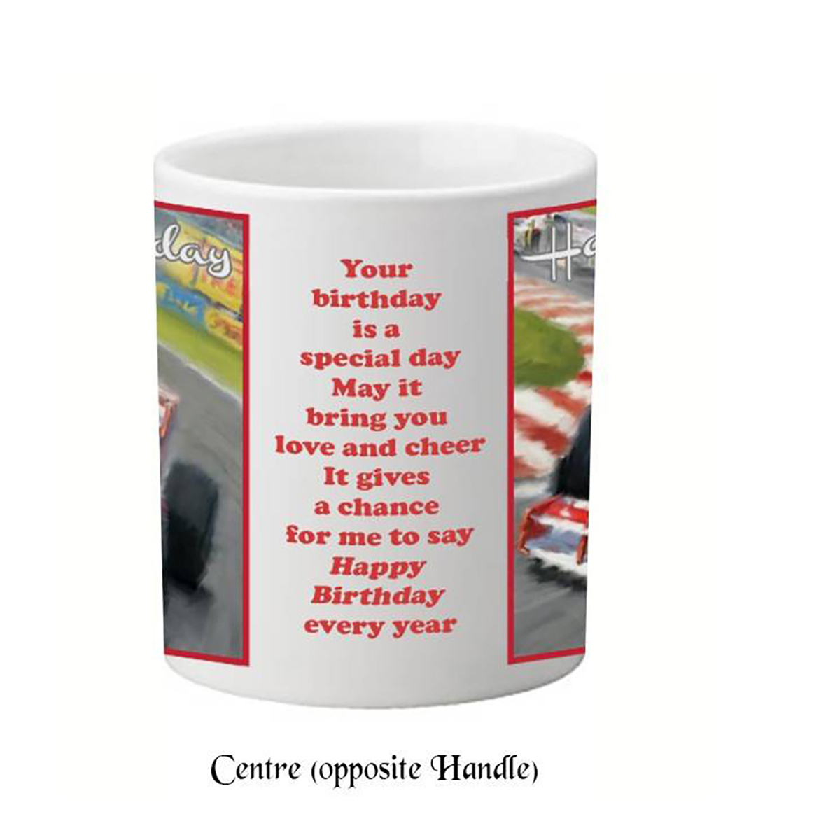 Customised Birthday Mug Gift - Racing Cars