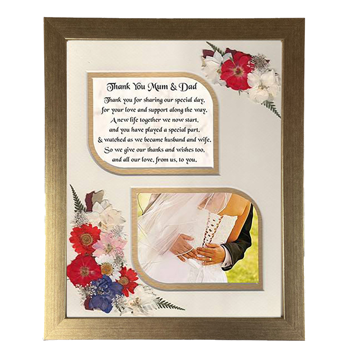 Customised Wedding Thank You Frame - Wedding Thank You Mum & Dad