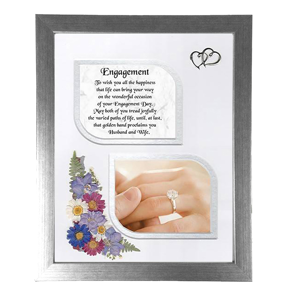 Engagement Frame - Flowers & Verse & Photo