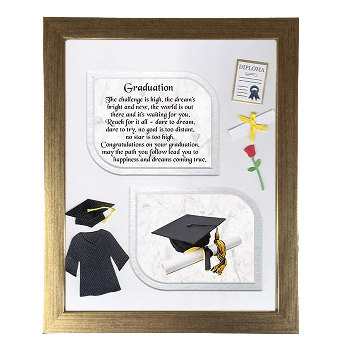 Graduation Frame - Flowers & Verse & Photo