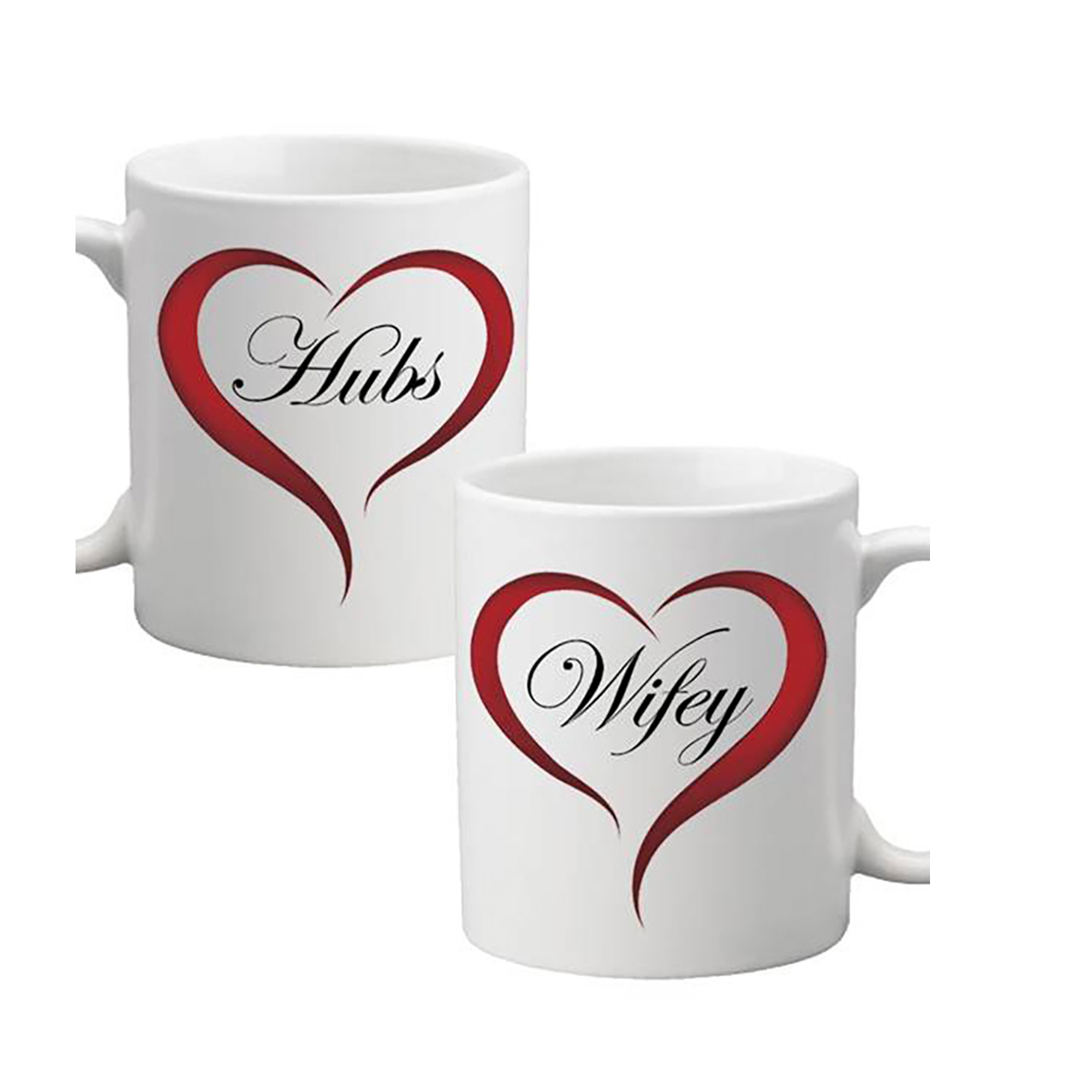 Customised Mug Gift - Wifey & Hubs Mugs (Set of Two)