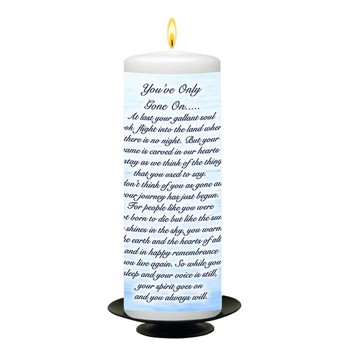 Customised Remembrance Candle - Boat On Water
