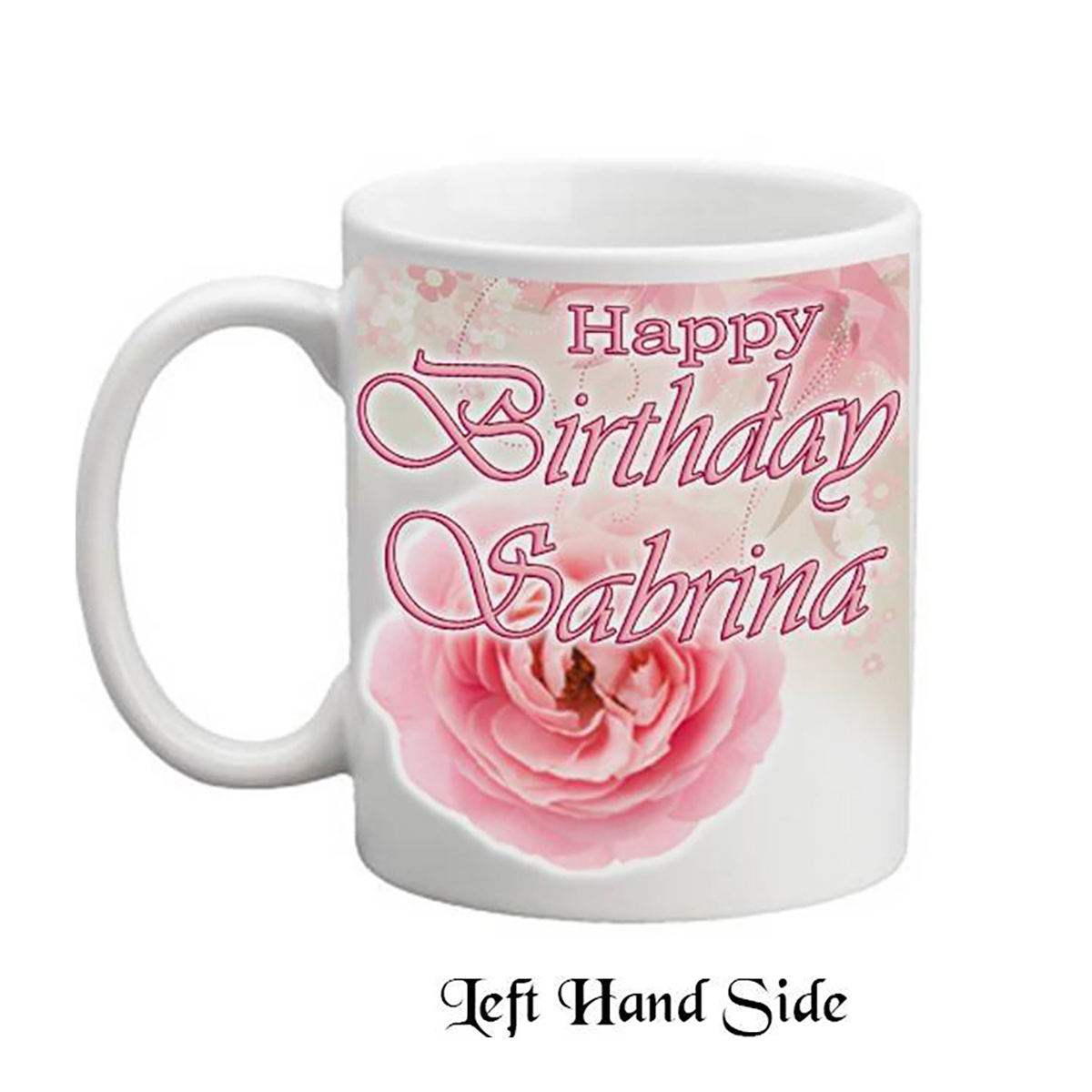 Customised Birthday Mug Gift - Pink Rose