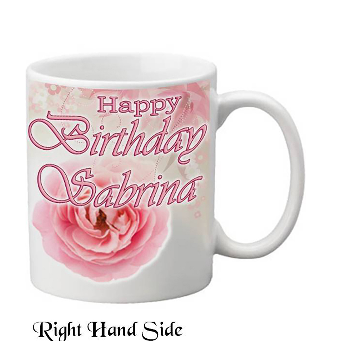 Customised Birthday Mug Gift - Pink Rose