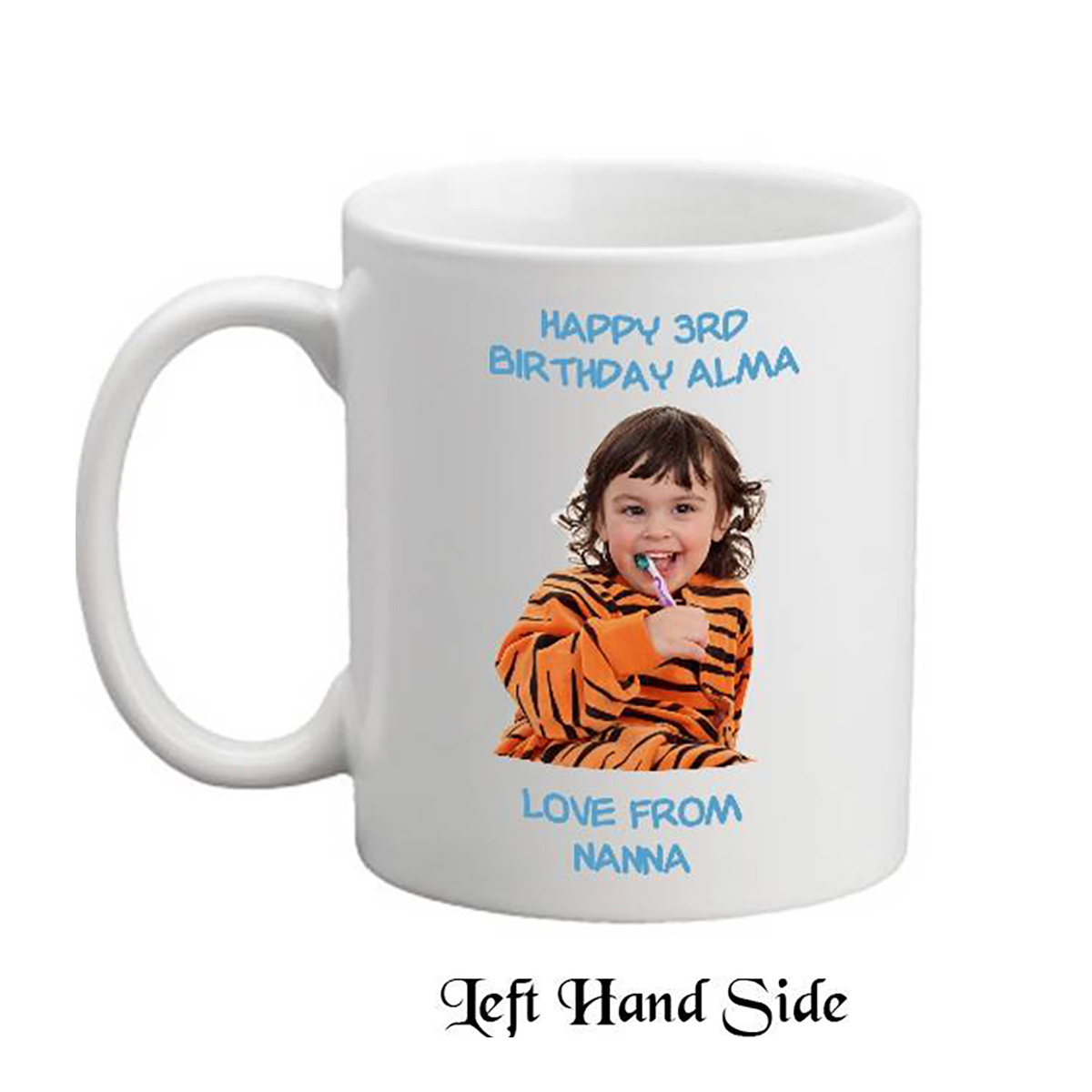 Customised Birthday Mug Gift - Age 3 - Birthday Party with Photo