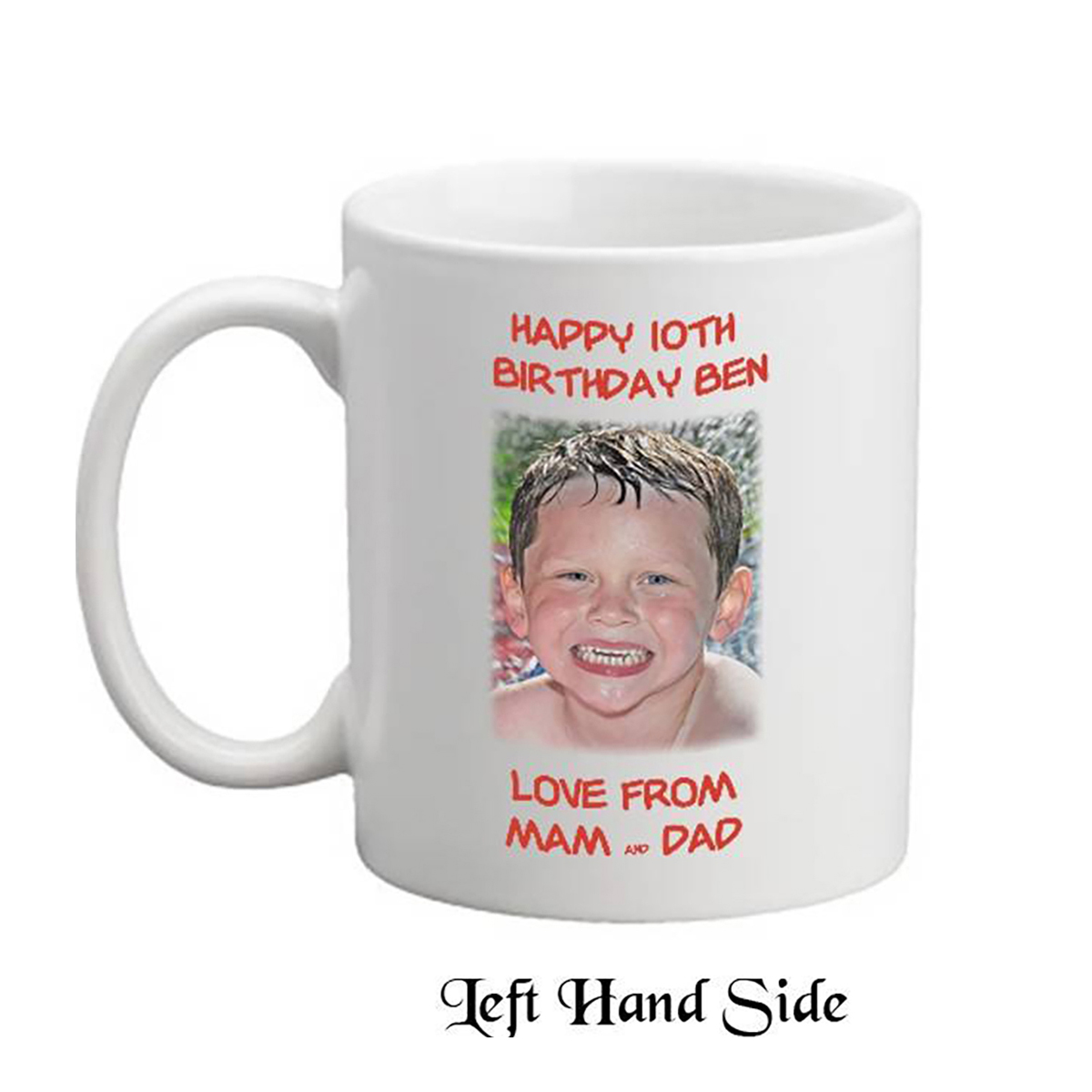 Customised Birthday Mug Gift - Age 10 - Birthday Party with Photo