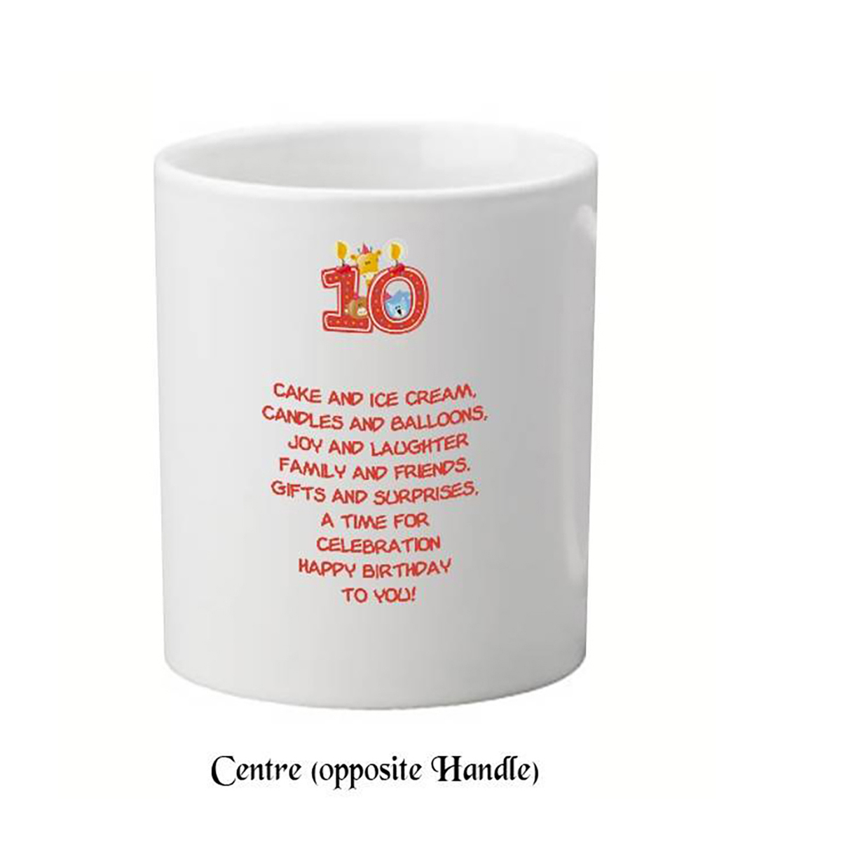 Customised Birthday Mug Gift - Age 10 - Birthday Party with Photo