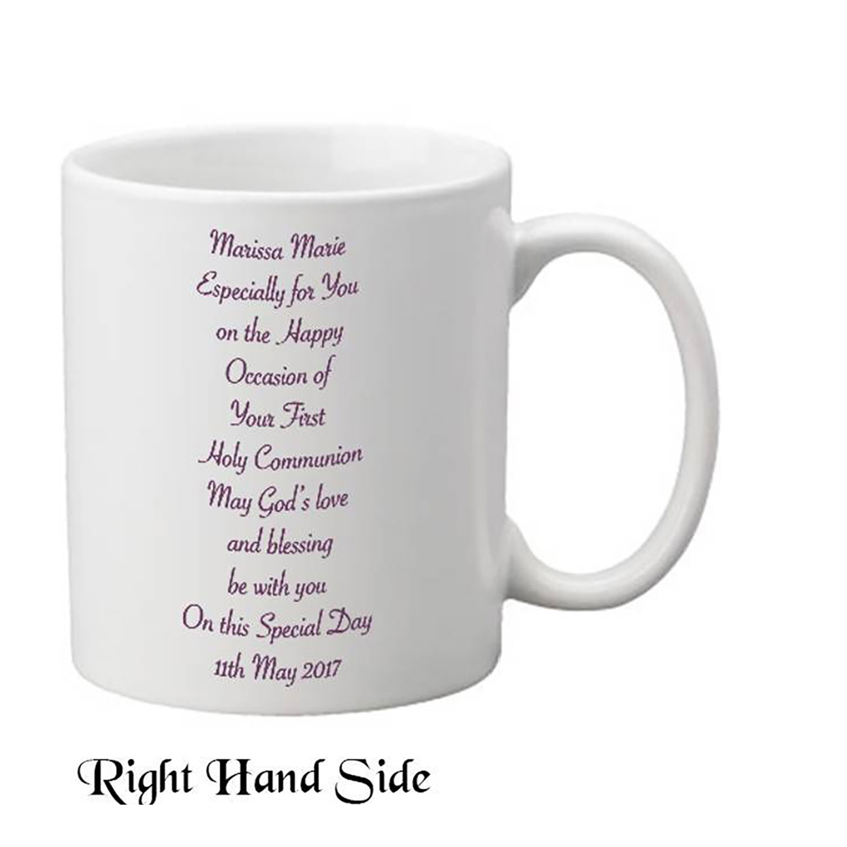 Customised First Communion Mug Gift - Praying Girl