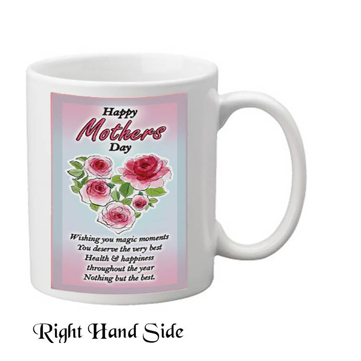 Customised Mothers Day Mug Gift - Heart of Rose Love