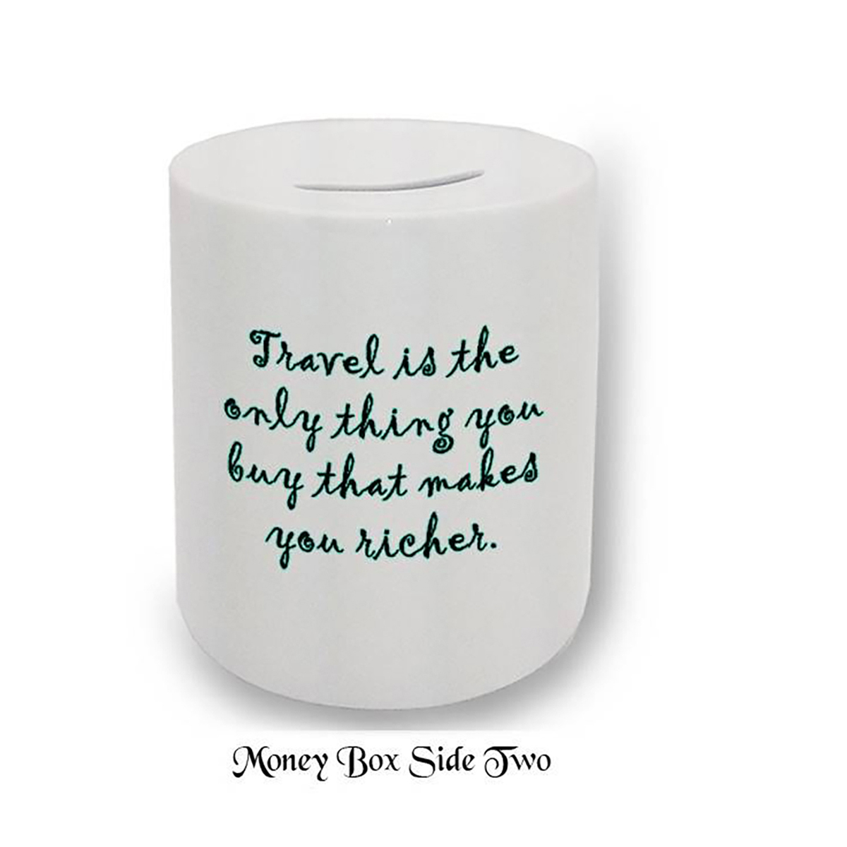 Customised Money Box Gift - Globe & Plane