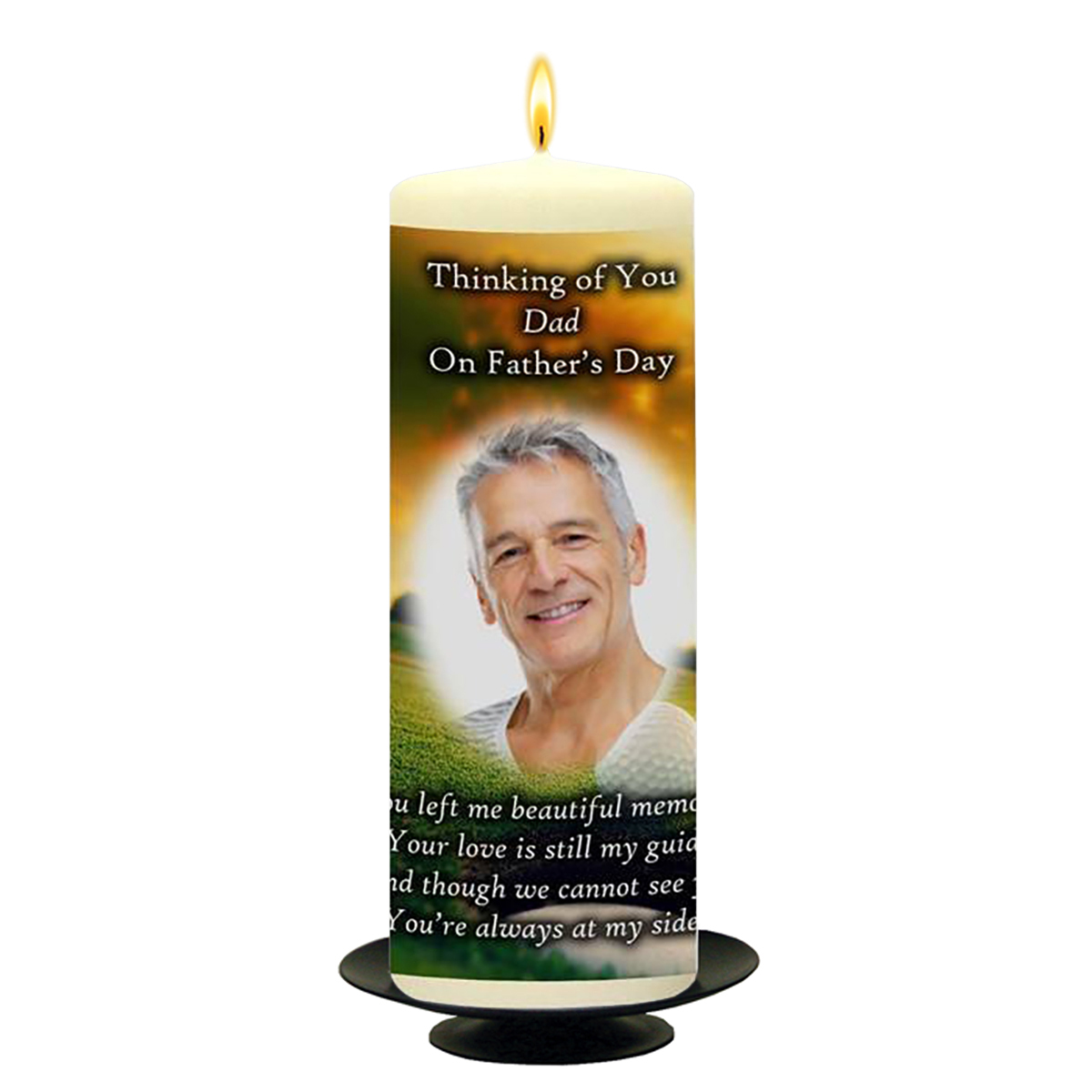 Customised Remembrance Candle - Golfer with Photo