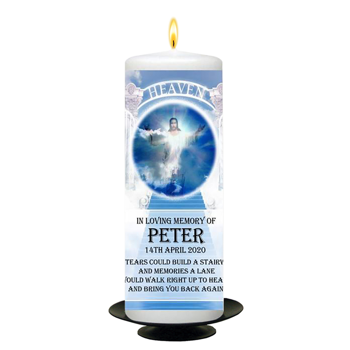 Customised Remembrance Candle - Stairway to Heaven