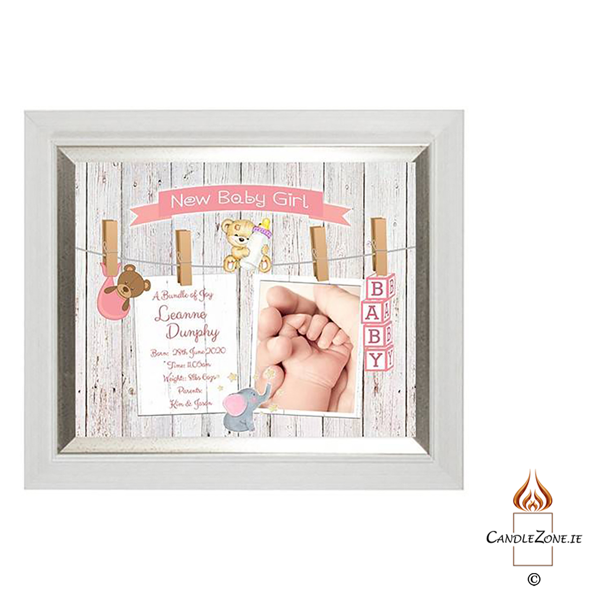Customised New Baby Mug Gift - Girl Toys & Pegs