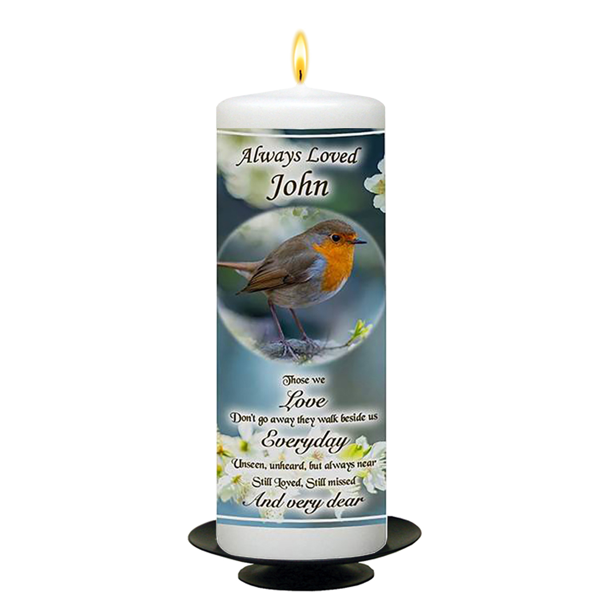 Customised Remembrance Candle - Robin