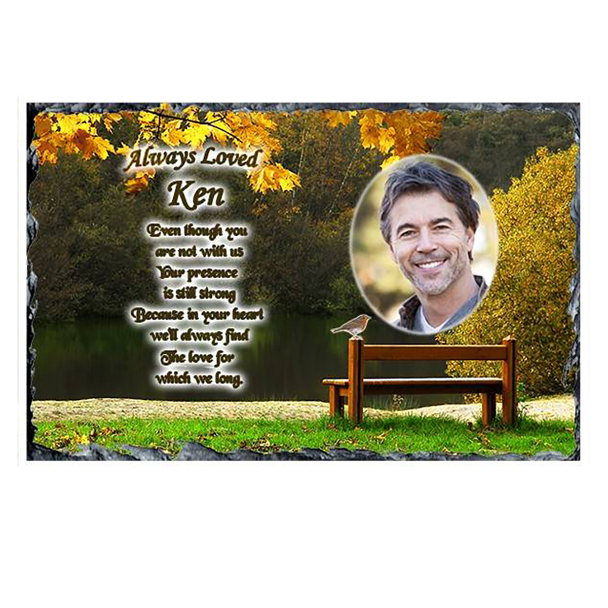 Personalsied Remembrance Slate - Robin