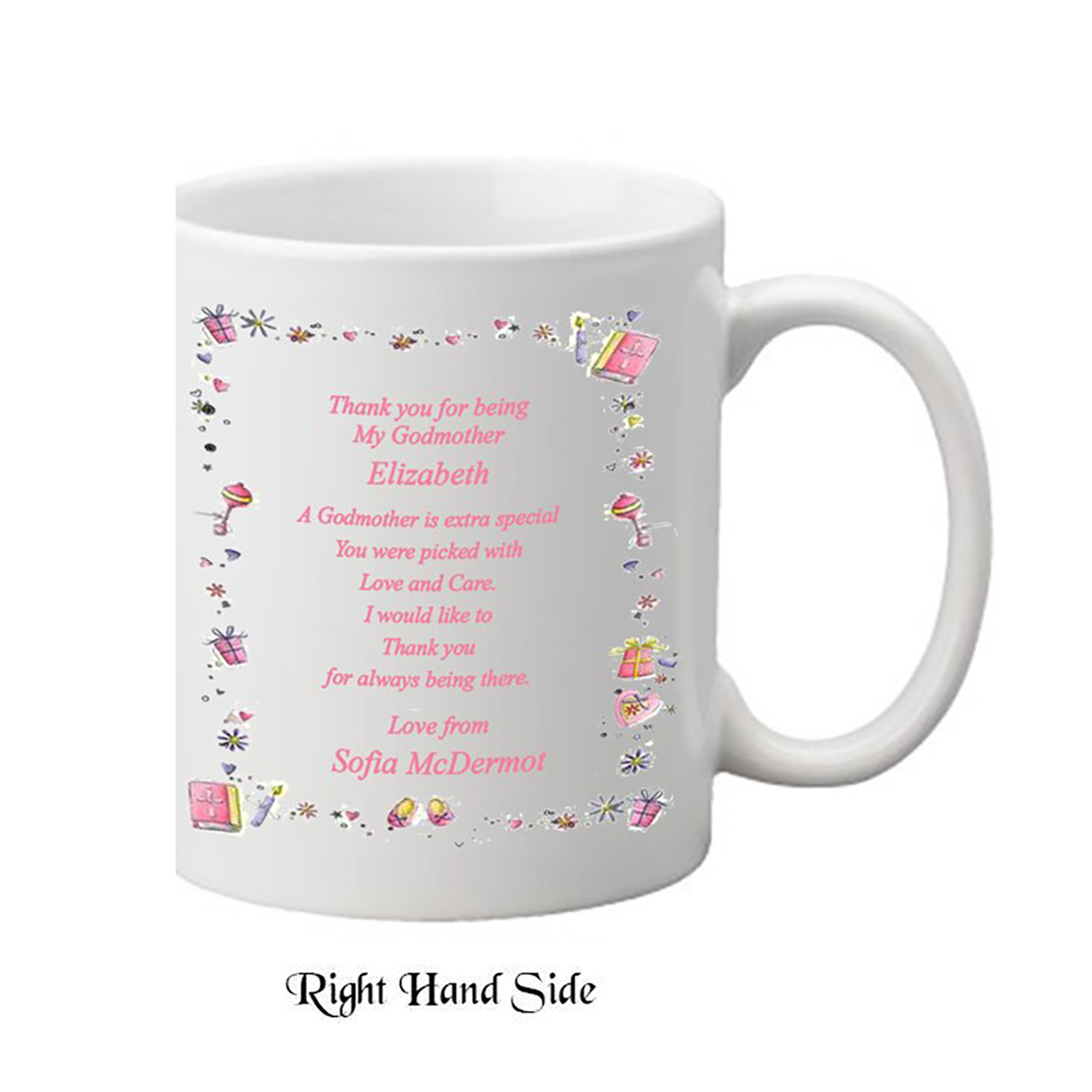 Customised Godmother Mug Gift - Ellie Elephant