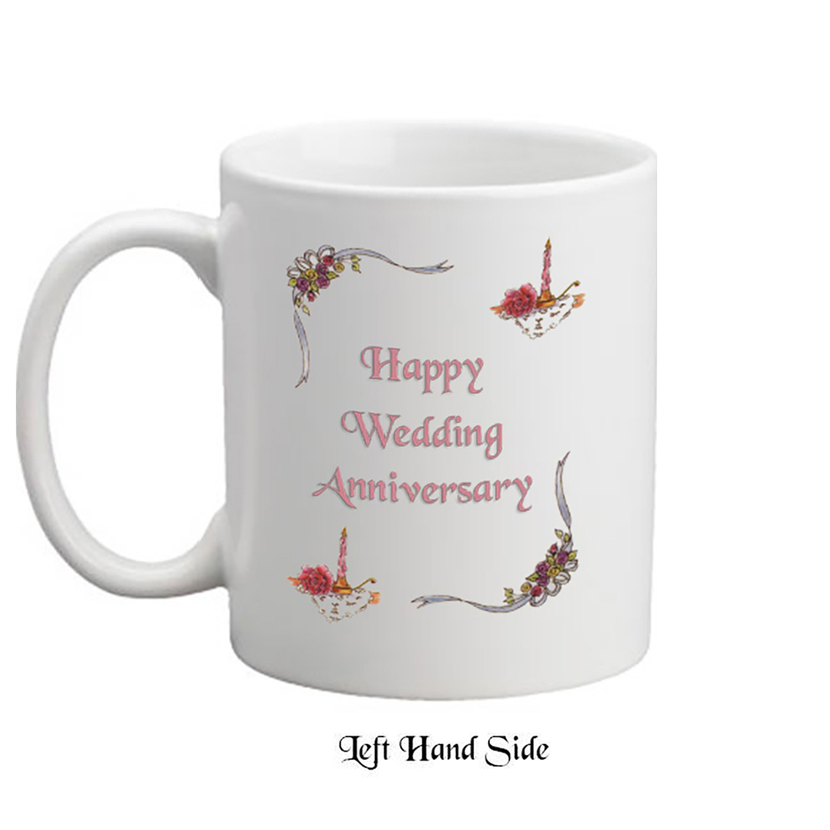 Customised Wedding Anniversary Mug Gift - Any Anniversary Ribbons
