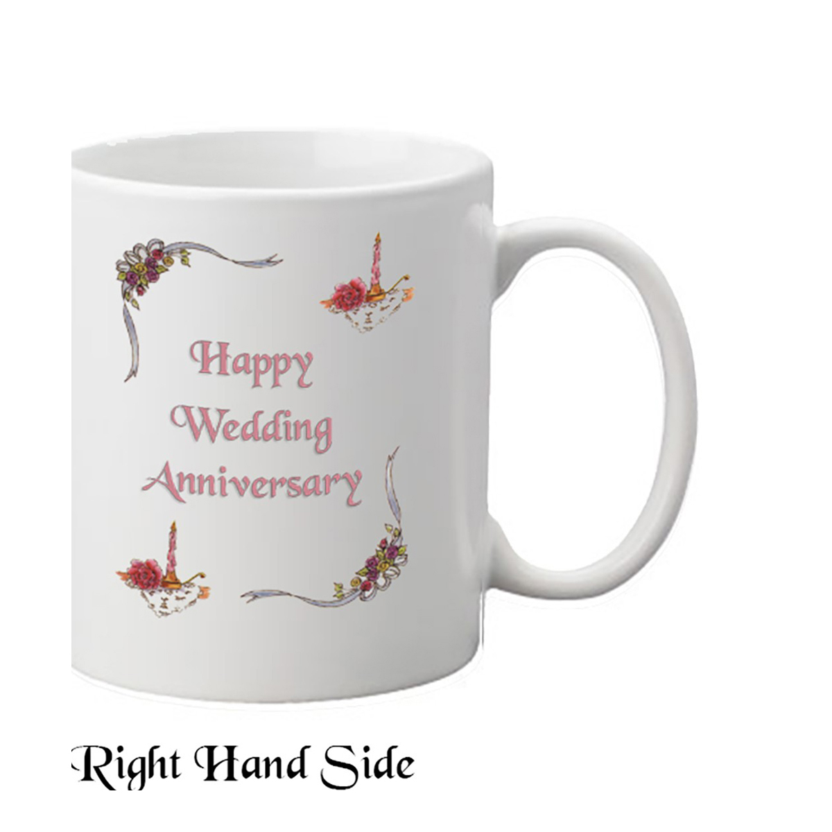 Customised Wedding Anniversary Mug Gift - Any Anniversary Ribbons