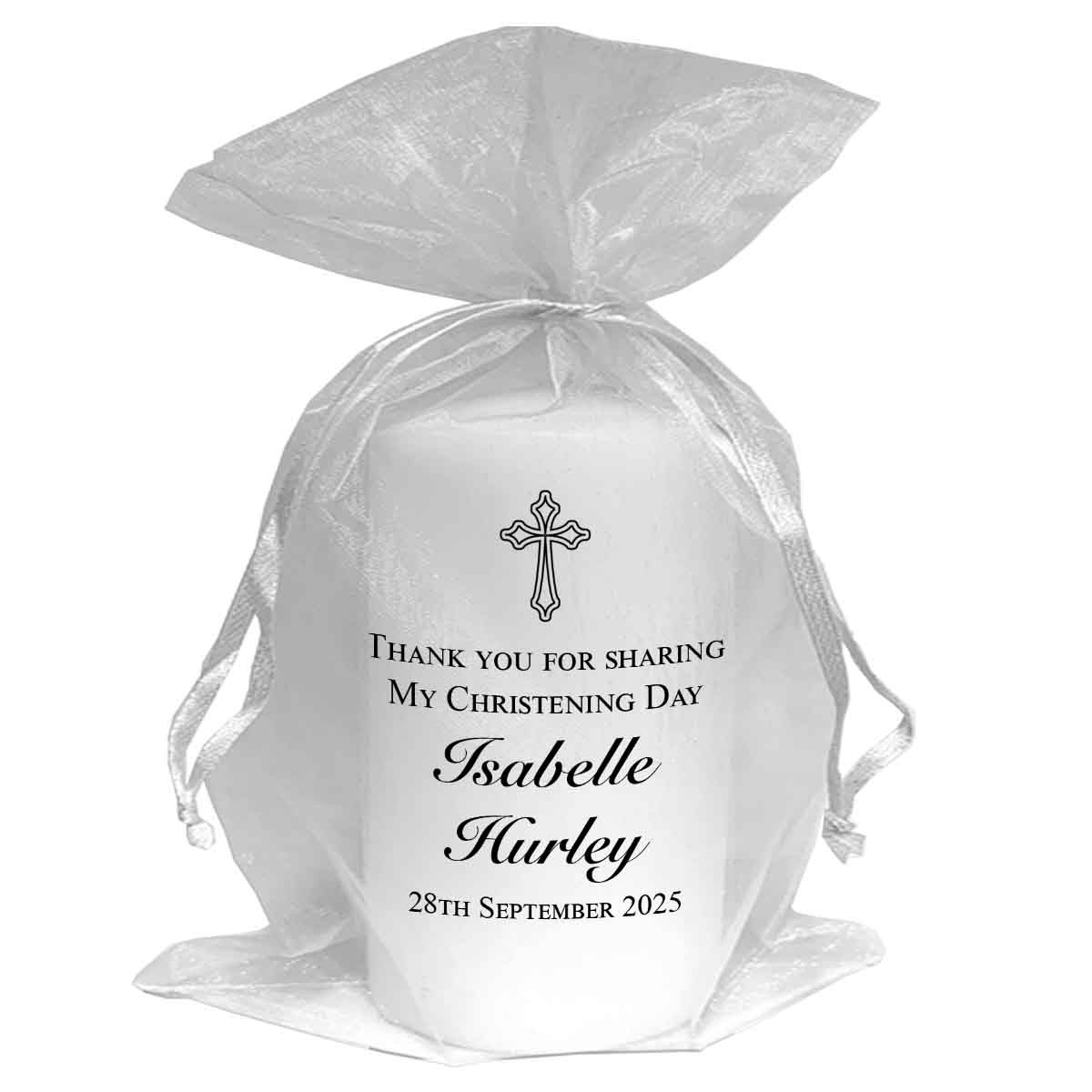 Thank you Christening Favour - Simple Cross