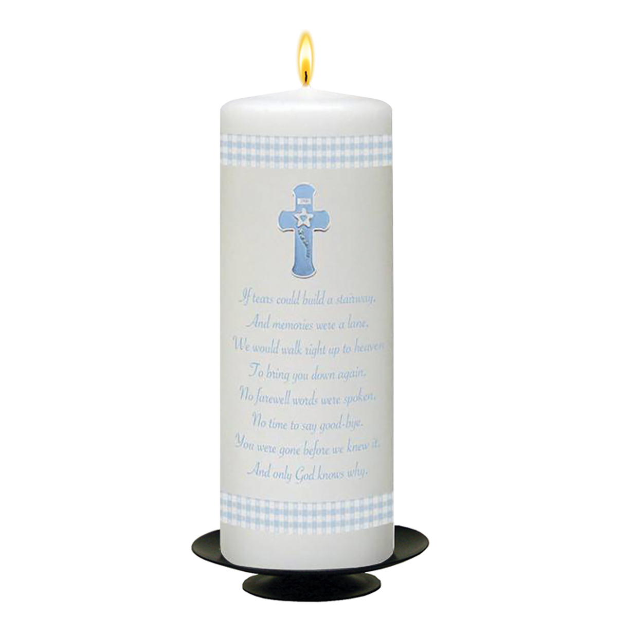 Customised - Baby Blue Gingham with Photo