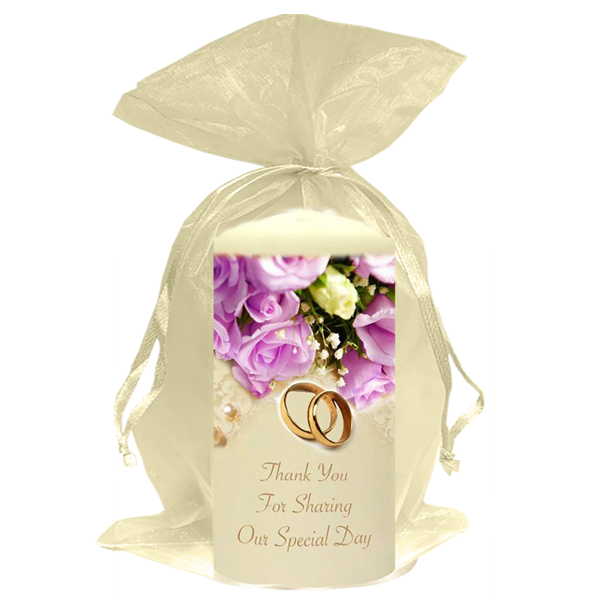 Customised Thank you Wedding Favour - Pearl