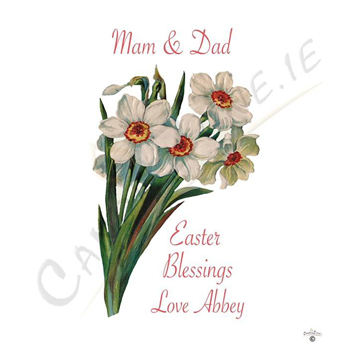 Personalatised Easter Gift Candle - Easter Daffodils