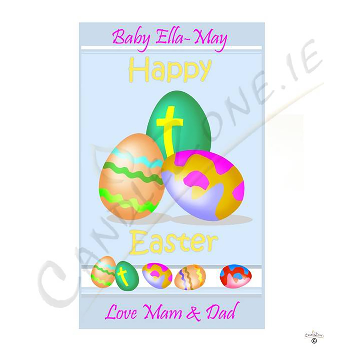 Personalatised Easter Gift Candle - Easter Egg