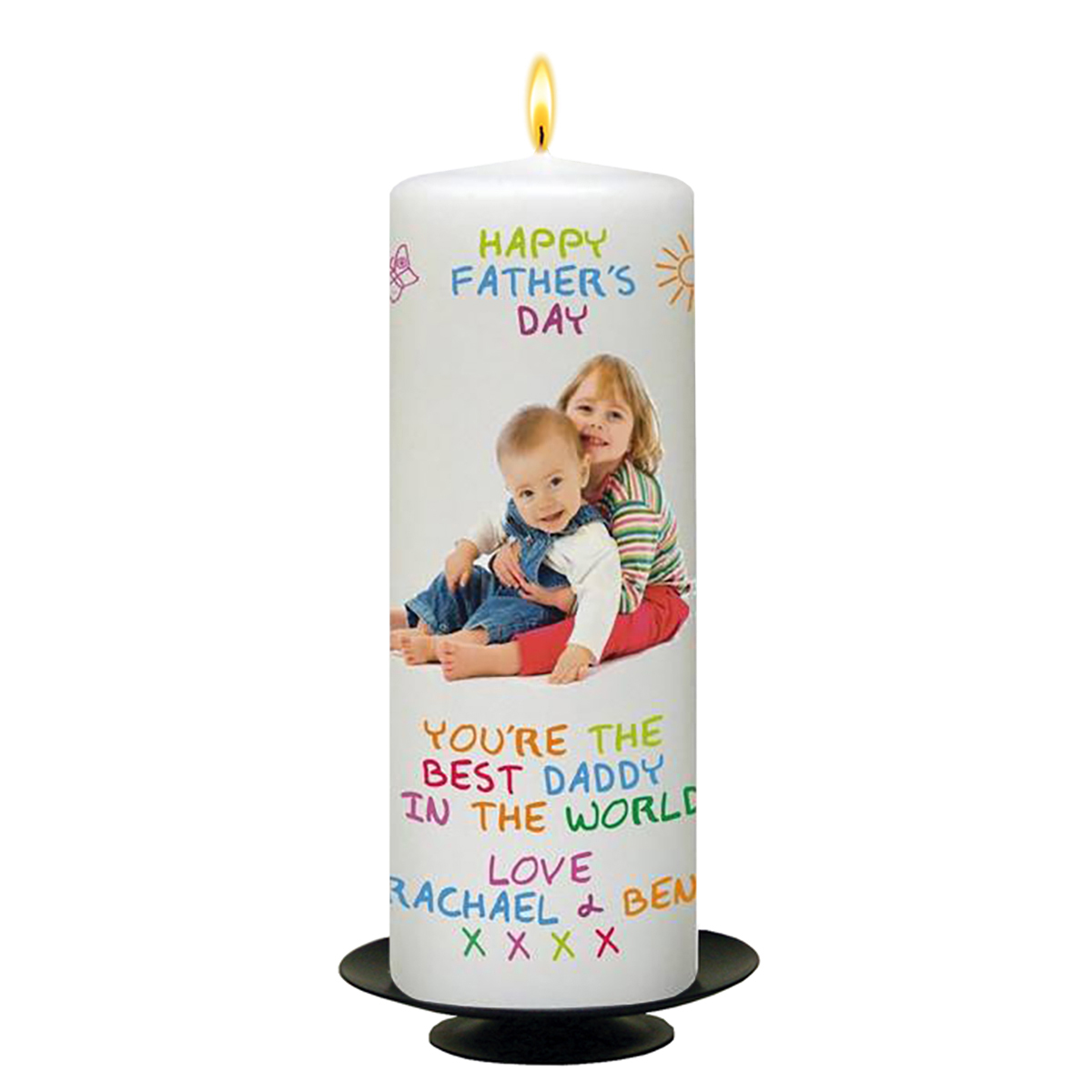 Customised Fathers Day Gift Candle - Fun with Photo