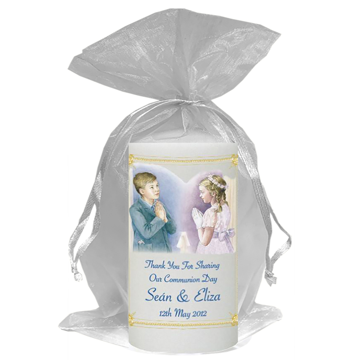 Customised 1st Holy Communion Favour - Boy & Girl Praying