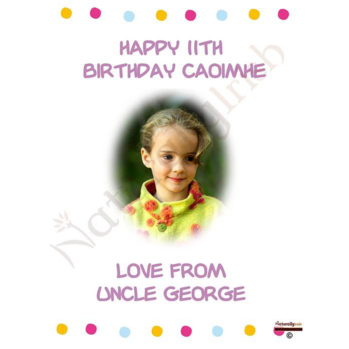 Customised Birthday Candle - Age 11 - Animal Party & Photo