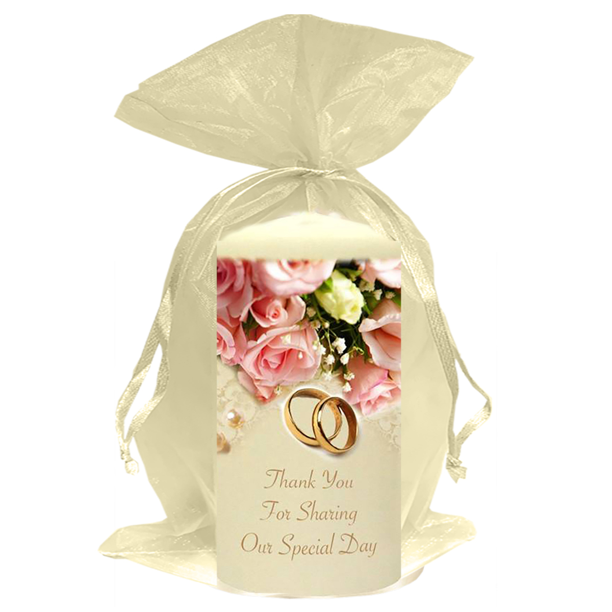Customised Thank you Wedding Favour - Pearl