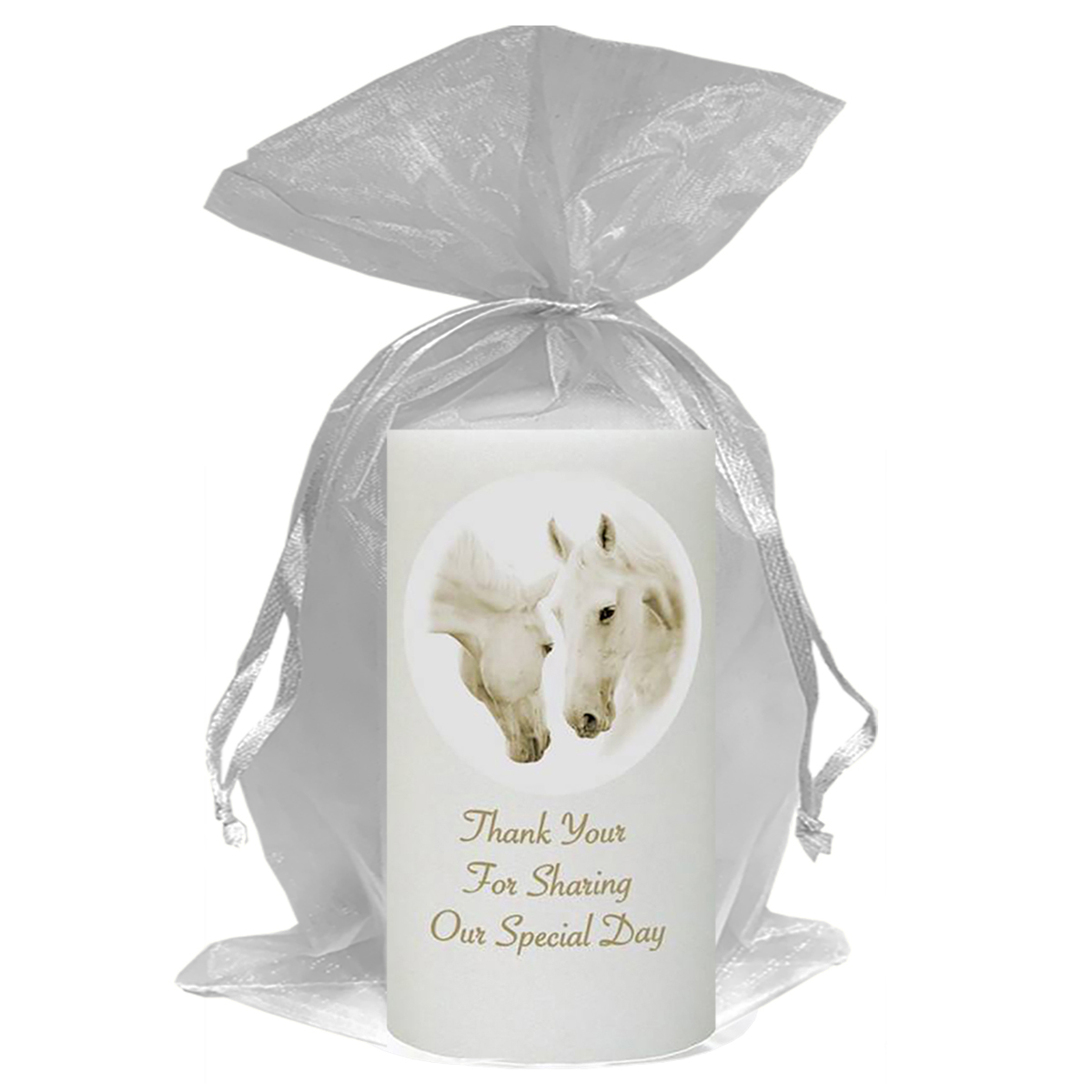 Customised Thank you Wedding Favour - Wild Horses Gold Script