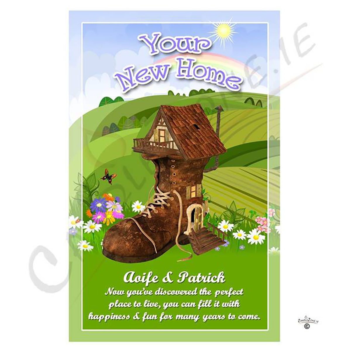 Customised New Home Candle Gift - Shoe House